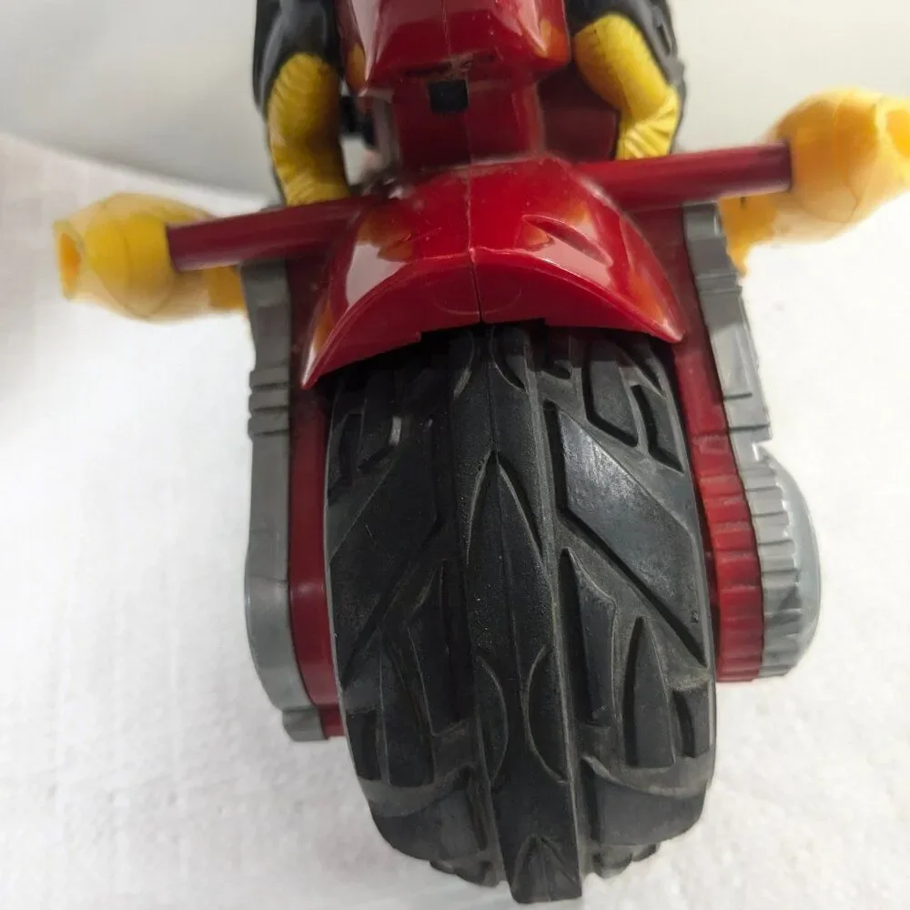 Vintage Kenner Ricochet stunt cycle motorcyle RC CAR XRC red yellow FOR PARTS‎